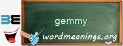 WordMeaning blackboard for gemmy